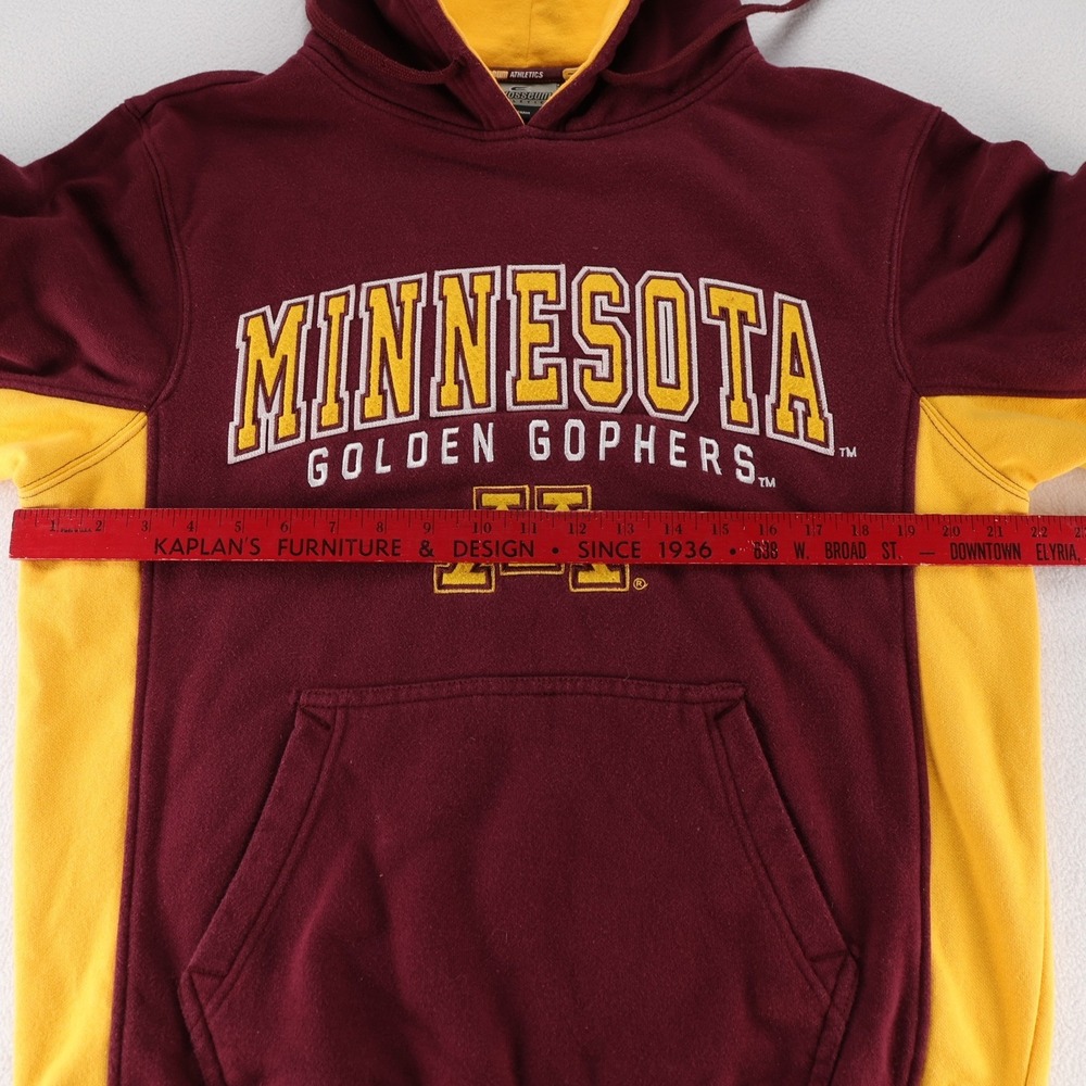 Colosseum Minnesota Golden Gophers Hoodie Mens Medium Maroon Gold Pullover NCAA - Picture 5 of 10